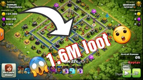 Highest Loot Ever In COC Clash Of Clan 1 6M Loot YouTube