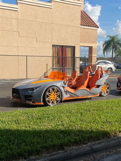 4 seater custom polaris slingshot #ORANGEKRUSH | Slingshot car, Polaris ...