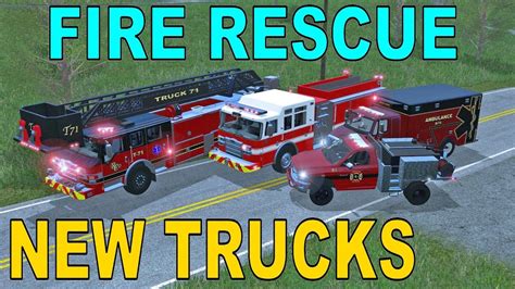 Farming Simulator 17 Fire Rescue Structure Fire Medic Call Brush Fire New Trucks Youtube