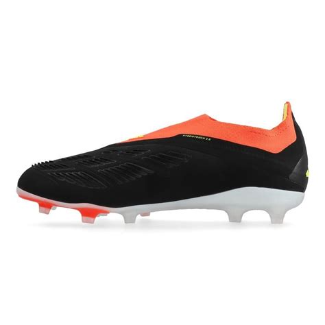 Adidas Predator Elite Laceless Fg Solar Energy Sort Hvit R D Barn