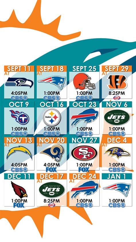 Printable Miami Dolphins Schedule 2024 2024 Robin Christin