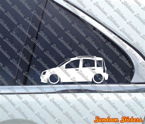 X Low Car Outline Stickers For Fiat Panda Etsy