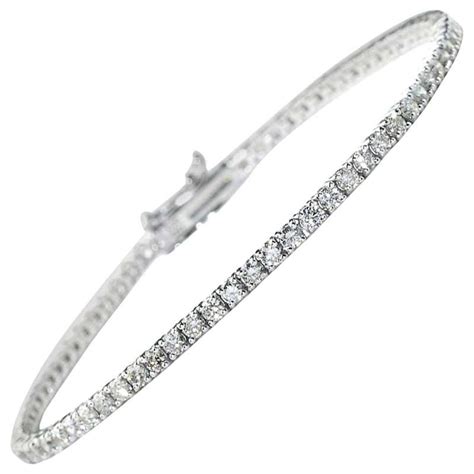 Baguette Diamond Platinum Line Bracelet For Sale At 1stdibs Baguette