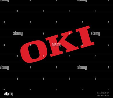 OKI conglomerate company, rotated logo, black background Stock Photo ...