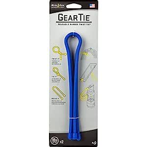 Nite Ize Original Gear Tie Reusable Rubber Twist Tie 18 Inch Blue 2