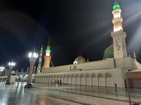 Medina, Saudi Arabia, Oct 2022 - Beautiful view of Masjid Al Nabawi ...