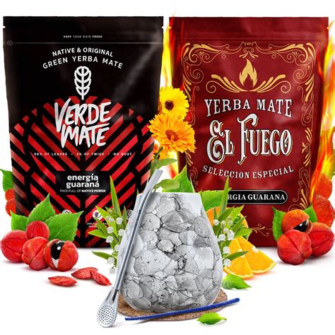 Tienda De Yerba Mate Juego De Yerba Mate Verde Mate El Fuego Energia