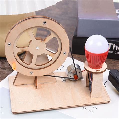 Chicmine Diy Manual Generator Toy Hand Cranked Generator Set Creative