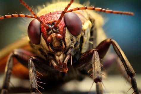 Premium AI Image | Macro close up of insect head