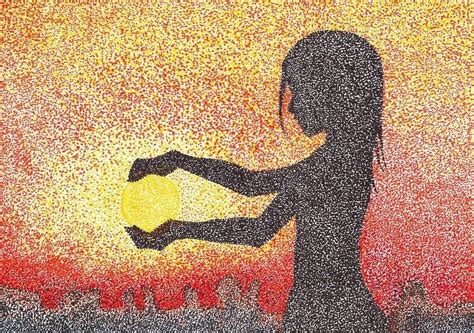 pin  chelsea krigbaum  art dots art pointalism art pointillism