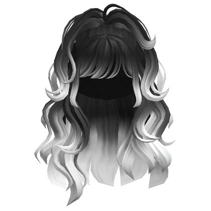 Wavy Voluminous Half Up Ponytail Black To White Roblox Item Rolimon S