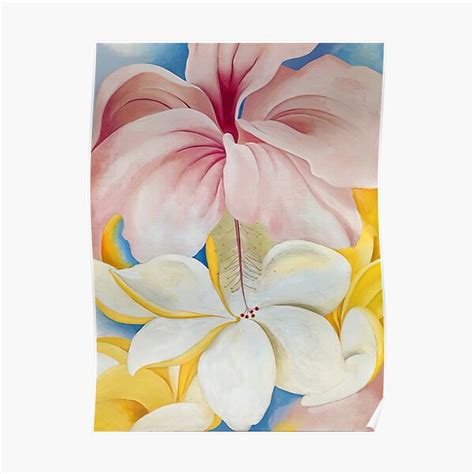 Hibiscus With Plumeria By Georgia O Keeffe Premium Matte Vertical