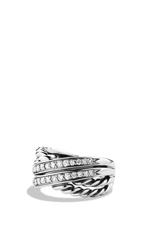 David Yurman Crossover Ring With Diamonds Nordstrom