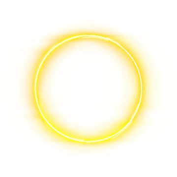 A Yellow Light Ring On A White Background