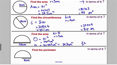 Formula Sheet For Circles