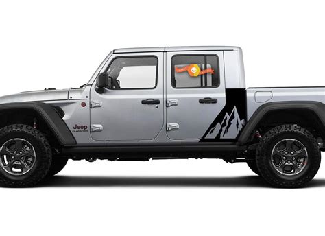 Jeep Gladiator 2 Side Mountains Decal Factory Style Body Vinyl Graphic