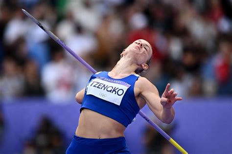 Paris Olympics - Greek female javelin thrower in the Games' final