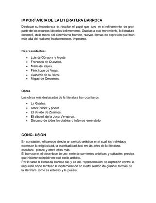 LITERATURA BARROCA Docx