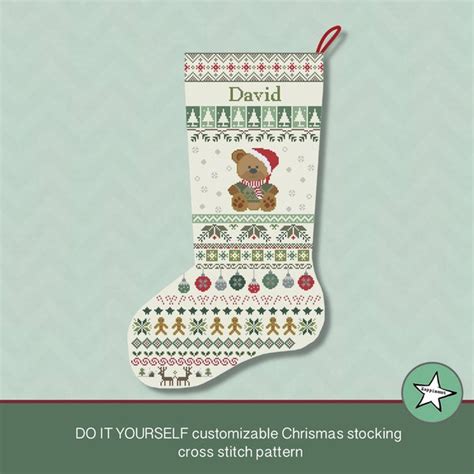 Cross Stitch Christmas Stocking Cuff Etsy