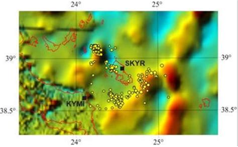 Reduced-to-pole magnetic anomalies (Chailas et al., 2019) and recorded ...