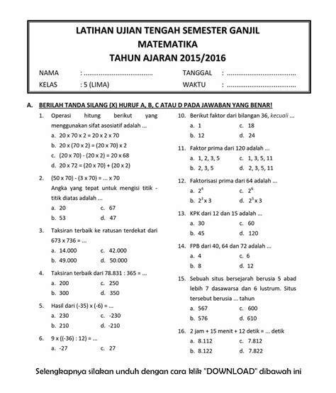 Contoh Soal Matematika Kelas 5 Tentang Skala Dan Denah IMAGESEE