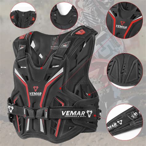 Vemar Protector De Armadura Corporal Para Motocicleta Chaqueta Unisex