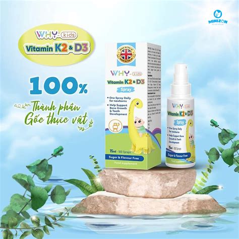 Whykids bổ sung Vitamin D3K2 dạng xịt cho bé 15ml chính hãng