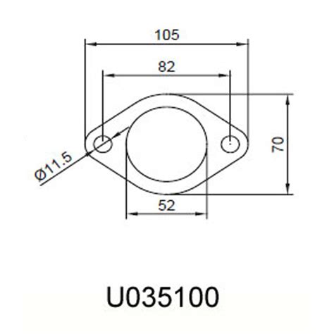 Jetex 51mm Exhaust Flange With Gaskets From Merlin Motorsport