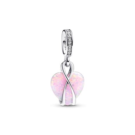 Pandora Mum Opalescent Heart Dangle Charm Pandora Charms From Gift