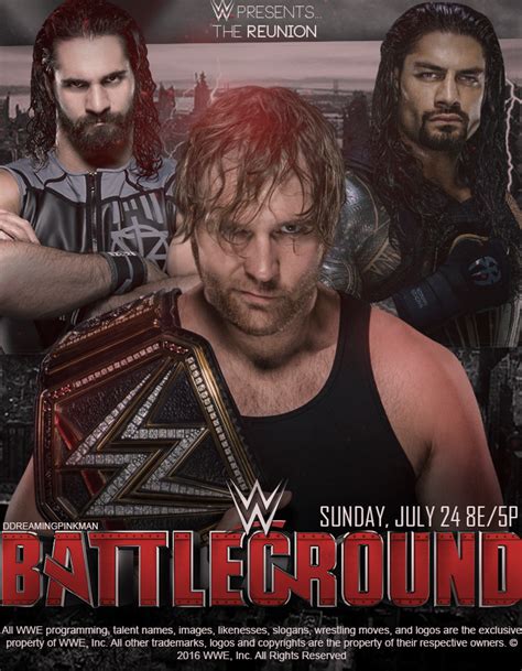 Wwe Battleground 2016 Poster By Ddreamingpinkman On Deviantart