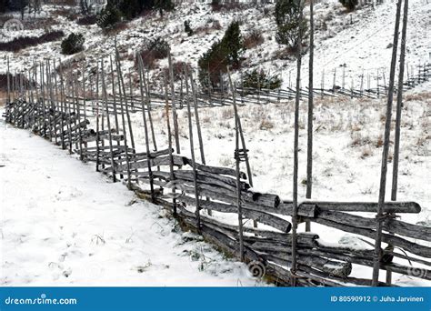 Roundpole fence stock photo. Image of entwined, nature - 80590912