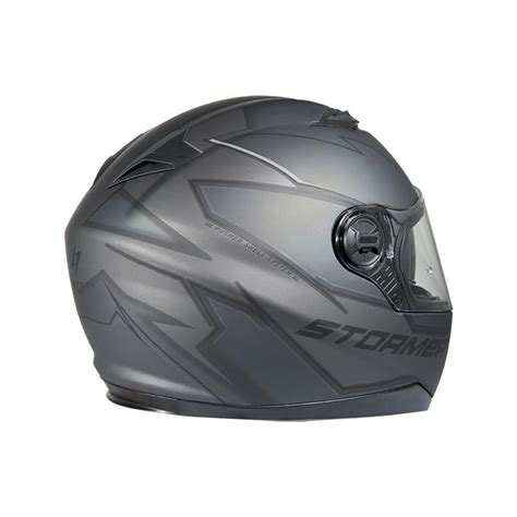 Casque PUSHER BLAZE STORMER GREY MAT MOTO AXXE FR Casque intégral