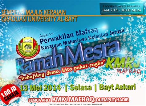 Portal Rasmi Kesatuan Mahasiswa Kelantan Jordan KMKJ Ramah Mesra