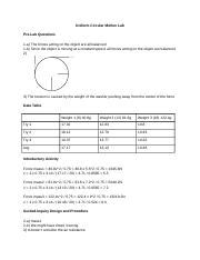 Understanding Uniform Circular Motion Forces Tension And Data