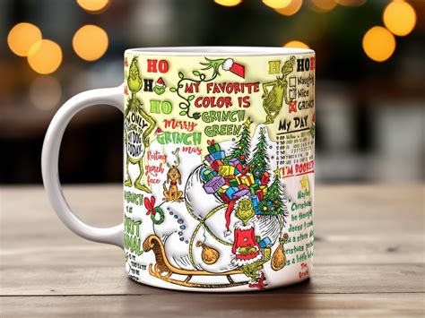 Funny Grinchmas Quotes 3D Inflated Christmas Mug - Inspire Uplift