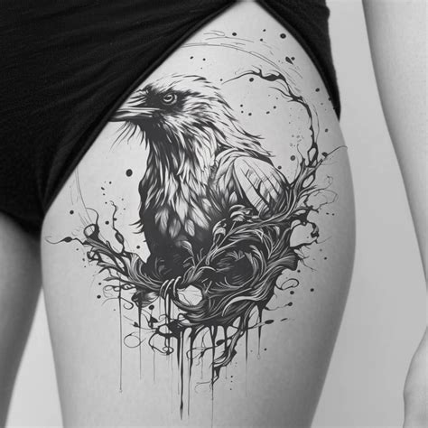 Raven Tattoo Design Download High Resolution Digital Art PNG ...