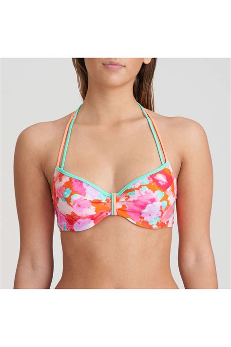 Bikini Rosa Con Aro Sin Relleno Unas Con Descuento Bikini Con Aro