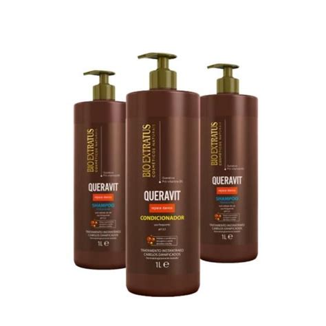 Kit Shampoo Hidratante Condicionador Limpeza Suave Queravit L