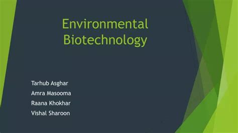 PPT - Environmental Biotechnology PowerPoint Presentation, free ...