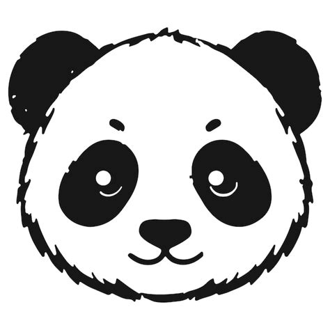 Süßes panda gesicht Premium Vektor