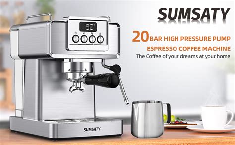 Amazon SUMSATY Espresso Machine Stainless Steel Espresso Machine