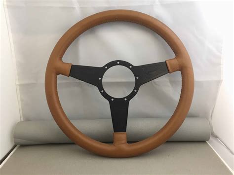 Rare Moto Lita Tan Leather Wrapped 15 Steering Wheel Sports Classics