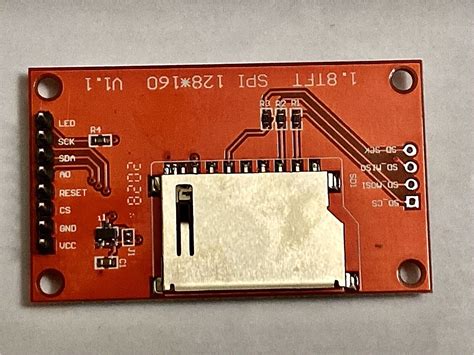 18 Tft Lcd Display 128x160 Spi Sd Card Module Avr Pic Arm Stm32