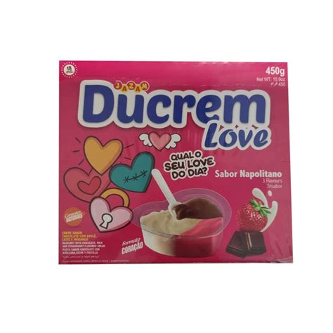 Crema Sabor Chocolate Con Avellana Leche Y Frutilla Ducreem Love 450