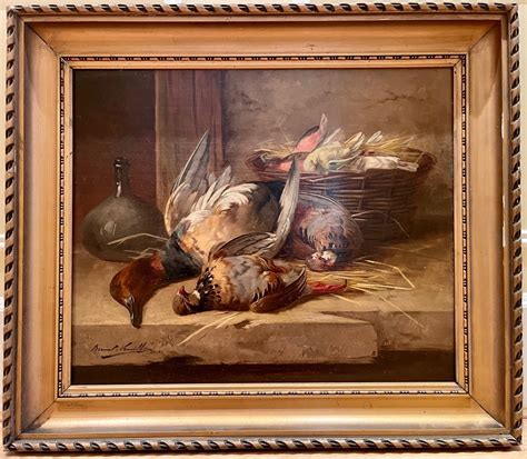 Proantic Brunel Neuville Nature Morte Aux Gibiers Huile Sur Toile