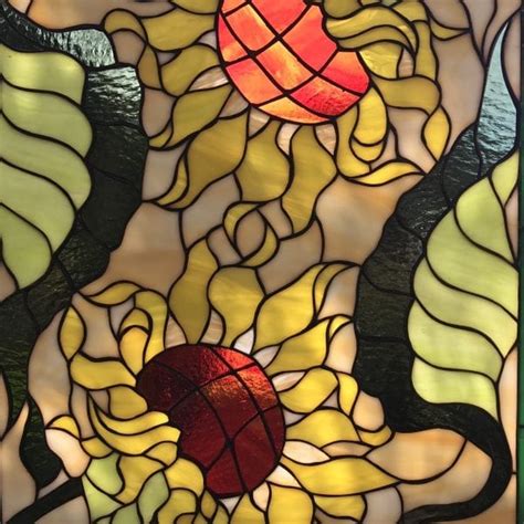 Sunflower Stained Glass Windows Panels And Hangings