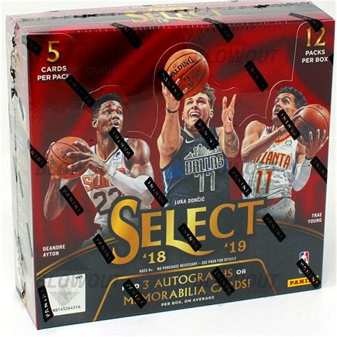 2018 19 Panini Select Basketball Hobby Box