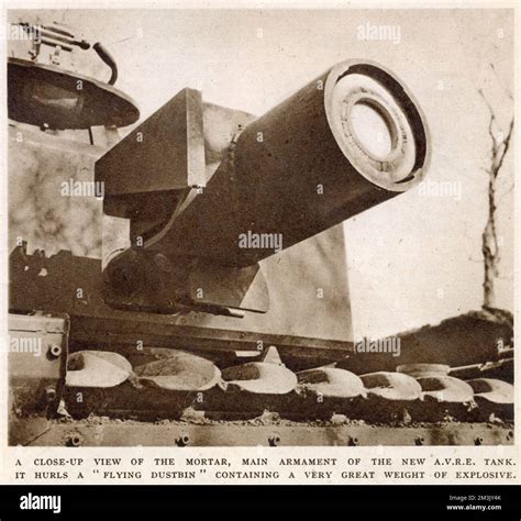 The Petard Mortar On A Churchill Avre Armoured Vehicle Royal Engineers