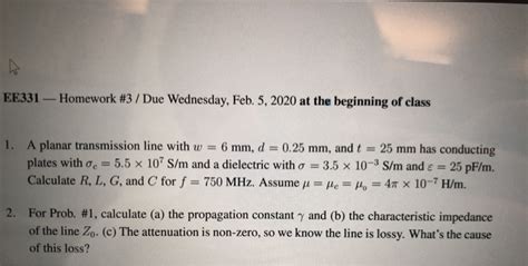 Solved EE331 Homework 3 Due Wednesday Feb 5 2020 At Chegg