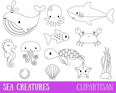 easy drawing sea creatures 9